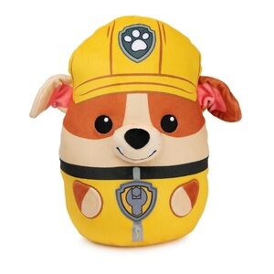 Paw Patrol Rubble Squish Plush 12” Yellow and Brown Stuffed Animal NWT